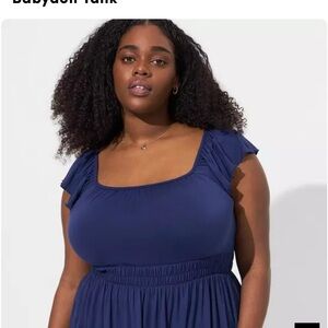 Elegant Navy Blue Women's Top